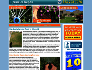 sprinklerrepairgilbert.com screenshot