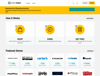 sprintpoints.retailbenefits.com screenshot