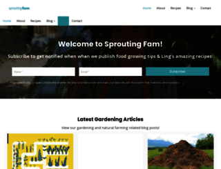 sproutingfam.com screenshot