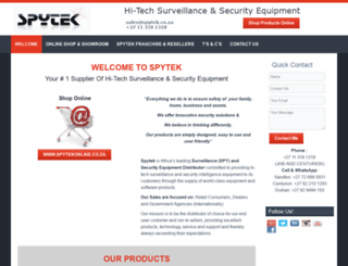 spytech.co.za screenshot