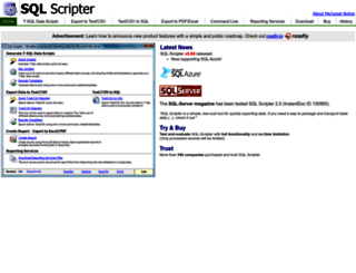 sqlscripter.com screenshot