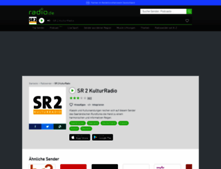 sr2kulturradio.radio.de screenshot