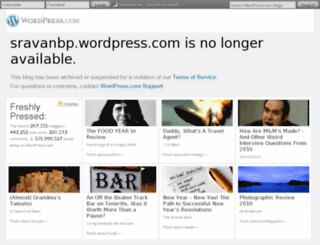 sravanbp.wordpress.com screenshot