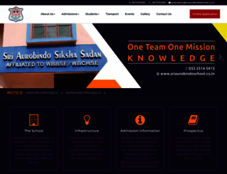 sriaurobindoschool.co.in screenshot