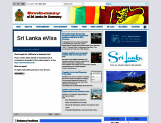 srilanka-botschaft.de screenshot