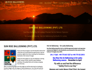 srilankaballooning.com screenshot