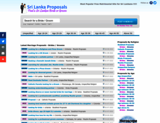 srilankaproposals.com screenshot