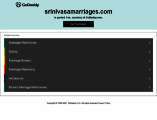 srinivasamarriages.com screenshot