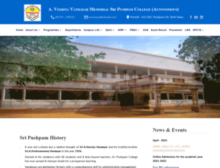 sripushpamcollege.co.in screenshot