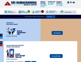 sriramachandramedicalcentre.com screenshot
