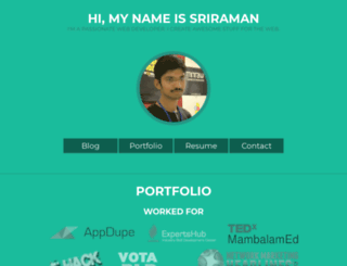 sriraman.in screenshot