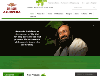 srisriayurveda.com.sg screenshot