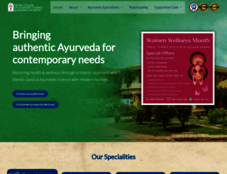 srisriayurvedahospital.org screenshot