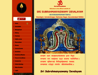 srisubrahmanyaswamydevalayamskandagiri.org screenshot