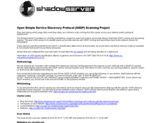 ssdpscan.shadowserver.org screenshot
