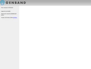 sso.genband.com screenshot