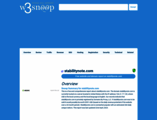 stabilitynote.com.w3snoop.com screenshot