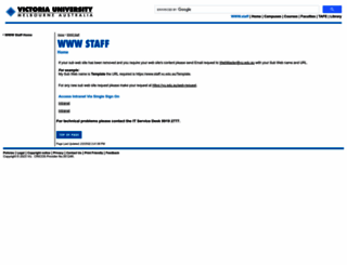 staff.vu.edu.au screenshot