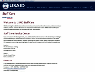 staffcare.usaid.gov screenshot