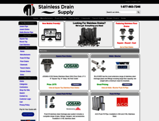 stainlessdrainsupply.com screenshot