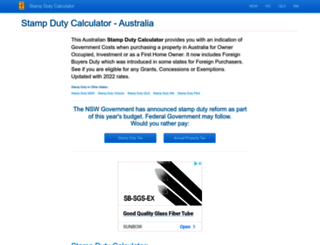 stampduty.calculatorsaustralia.com.au screenshot