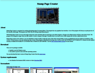 stamppagetor.sourceforge.net screenshot
