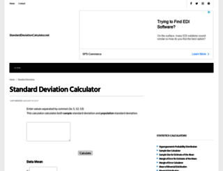 standarddeviationcalculator.net screenshot