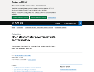 standards.data.gov.uk screenshot
