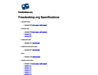 standards.freedesktop.org screenshot