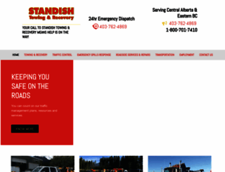 standishtowing.ca screenshot