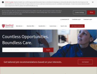 stanfordhealthcarecareers.com screenshot
