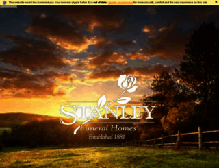 stanleyfuneralhomes.com screenshot