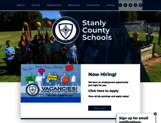 stanlycountyschools.org screenshot