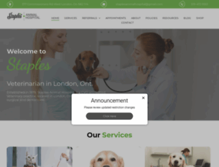 staplesanimalhospital.com screenshot