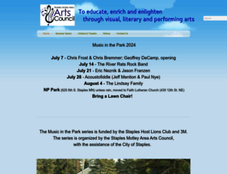 staplesmotleyarts.org screenshot