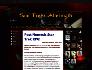 star-trek-aftermath.obsidianportal.com screenshot