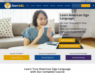 start-american-sign-language.com screenshot