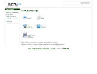 start.delval.edu screenshot