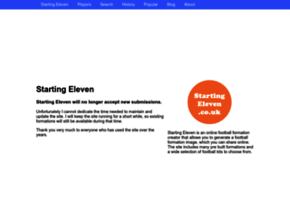 startingeleven.co.uk screenshot