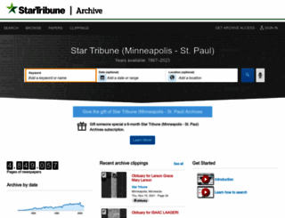 startribune.newspapers.com screenshot