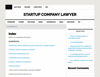 startupcompanylawyer.com screenshot