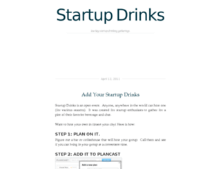 startupdrinks.com screenshot