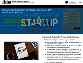 startupindiarecognition.com screenshot