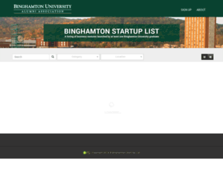 startuplist.binghamton.edu screenshot