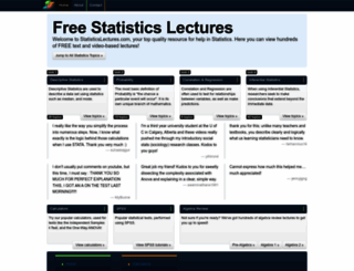statisticslectures.com screenshot