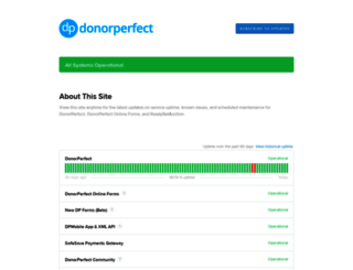 status.donorperfect.com screenshot