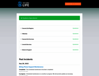 status.secondlifegrid.net screenshot