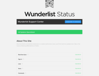 status.wunderlist.com screenshot