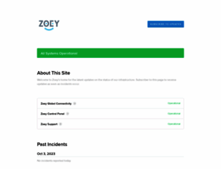 status.zoeycommerce.com screenshot