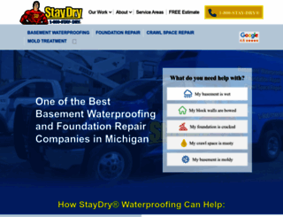staydrywaterproofing.com screenshot